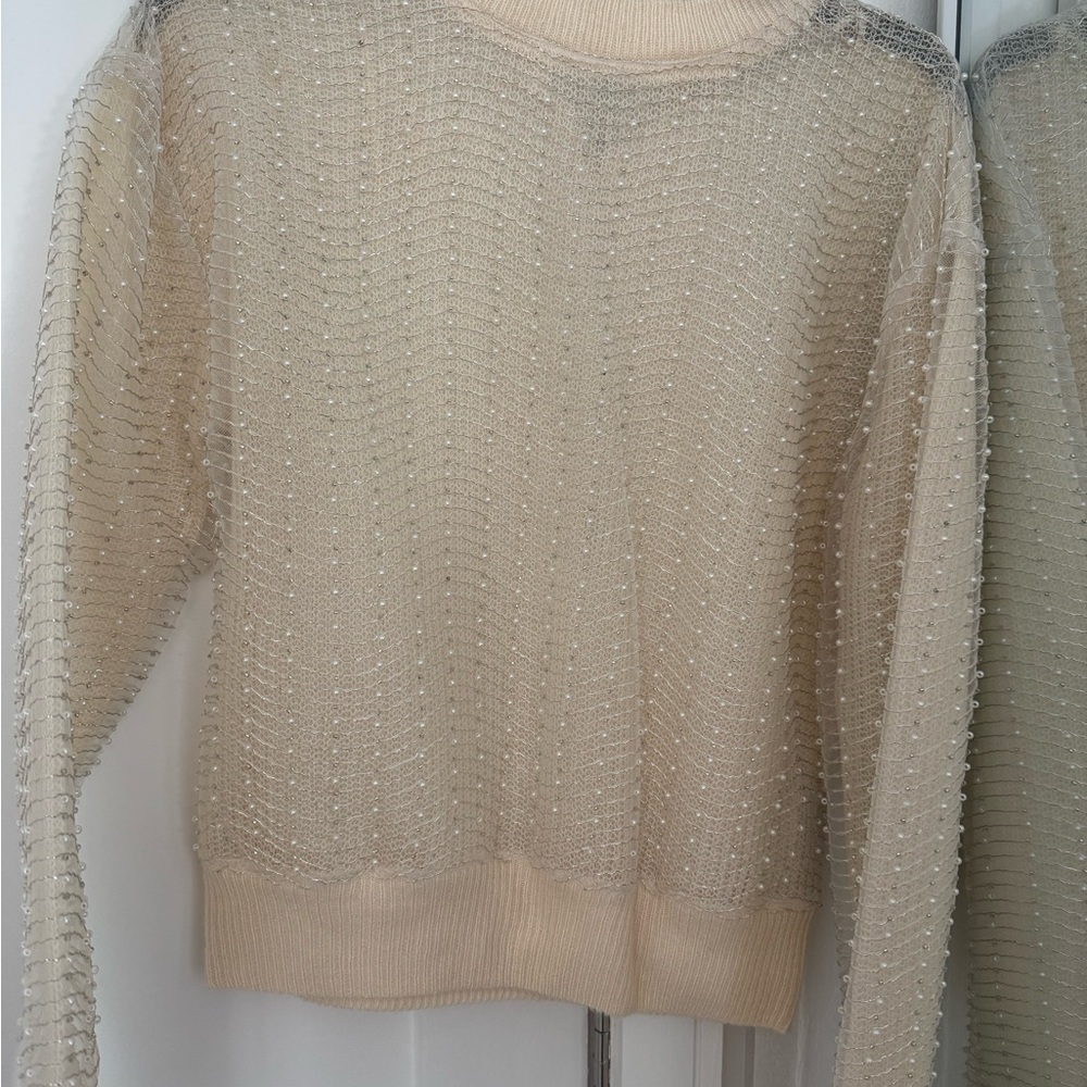 Zara Pearl Knit Sweater